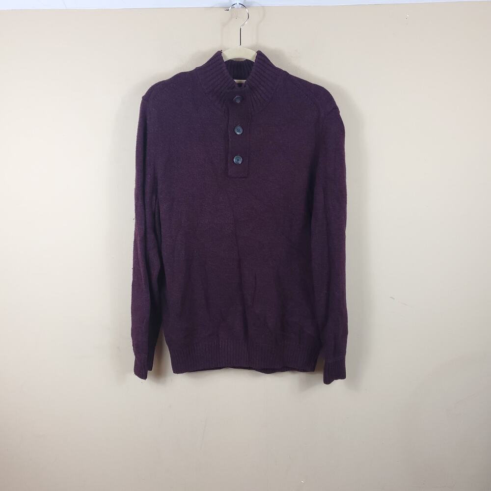 American Eagle 3 Button Pull Over Sweater In Burg… - image 1